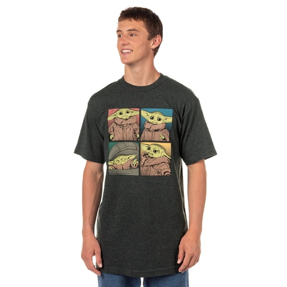 Disney Star Wars The Mandalorian Tall Shirt Men's Grogu Hover Pram Short Sleeve Tee