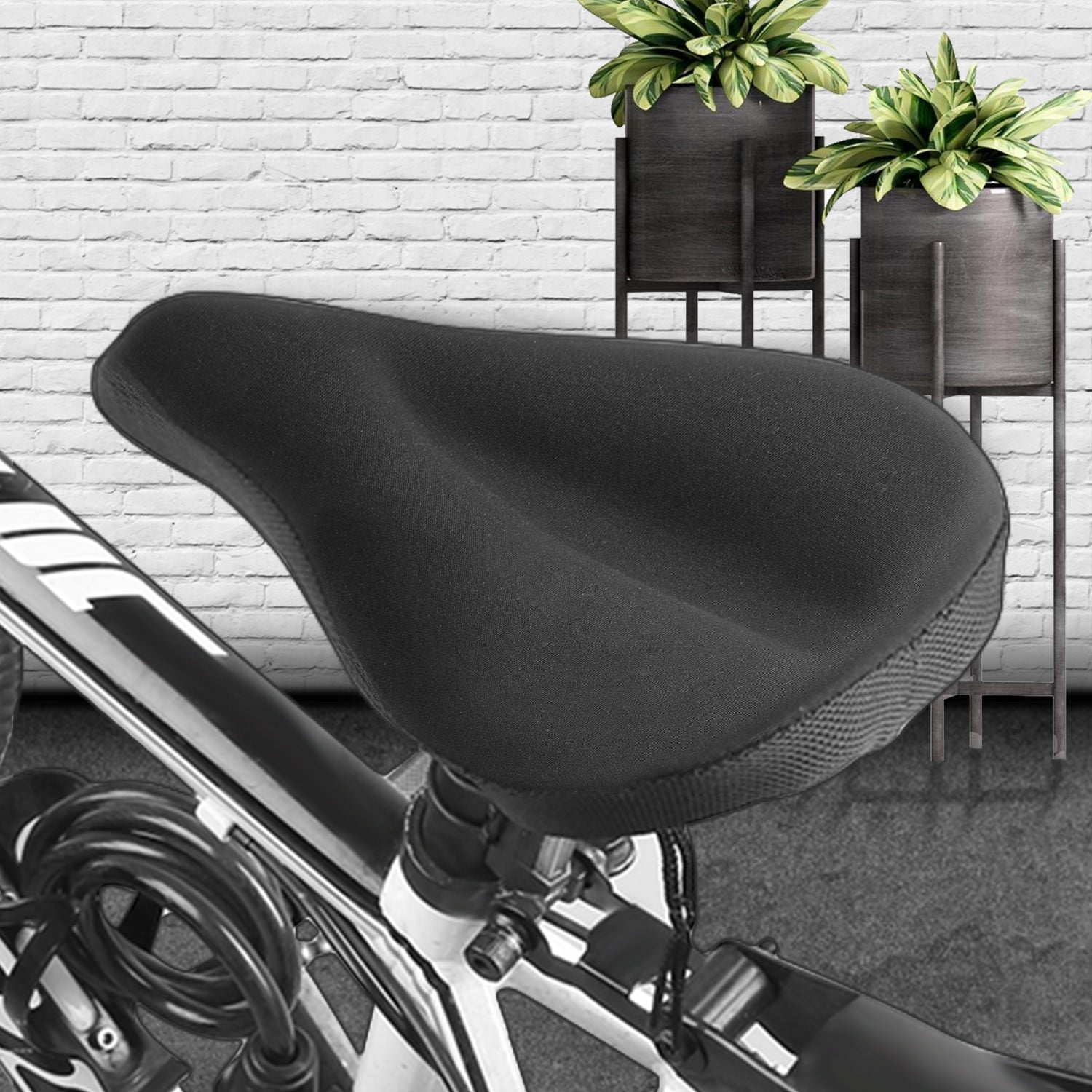 Bike Bicycle Silicone 3D Gel Saddle Seat Cover Pad Padded Soft Cushion Comfort