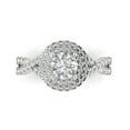 thumbnail image 2 of 1.3125 ct Round Cut Simulated Diamond Halo Engagement Ring for Women in 14K White Gold, 2 of 2