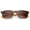 Brown, variant on Rectangular Shaped Bamboo Temple Sunglasses with Brown or Black Frame (Black)