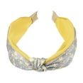 thumbnail image 5 of 1 Pc Fashion Floral Knotted Headwrap for Women for Girls 5.91"x2.56" Yellow, 5 of 6