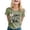 Green, variant on Womens Tops T-Shirts Printed Crew Neck Short Sleeve Boho Shirts