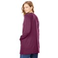 thumbnail image 3 of Woman Within Women's Plus Size The Cotton Perfect Boyfriend Cardigan, 3 of 5