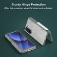 thumbnail image 2 of ELEHOLD for Samsung Galaxy Z Fold 6 Case, Slim Hinge Protection Hard PC Invisible Kickstand Full Protection Shock-Absorbent Cover with Screen Protector for Samsung Galaxy Z Fold 6,Bling Clear, 2 of 7