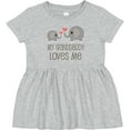 thumbnail image 3 of Inktastic Grandaddy Loves Me Elephant Girls Baby Dress, 3 of 5