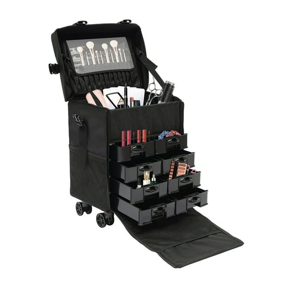 Rolling Makeup Case, Cosmetic Case Trolley, Make Up Suitcase Cosmetic Trolley, Makeup Suitcase with Wheels