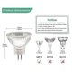 thumbnail image 4 of Mr11 Halogen Bulbs (pack Of 12), Gu4 Halogen Lamp 12v 20w, Mr11 Gu4 Dimmable Bulb Glass Cover Compatible With Ceiling Light, 2 Pin Halogen Bulb 2700k, 4 of 5