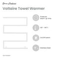 thumbnail image 3 of Voltaire 5-Bar Electric Towel Warmer in Matte White, 3 of 10