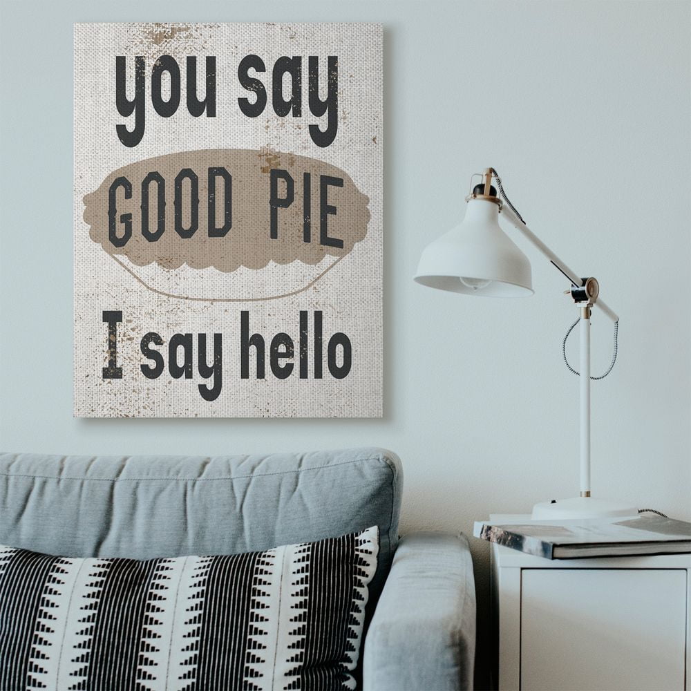 Stupell Industries Good Pie Funny Word Kitchen Dining Room Paint Textured Design Super Canvas Wall Art by Daphne Polselli