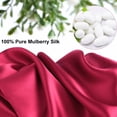 thumbnail image 3 of PiccoCasa 1Pc 19 Momme Silk Pillow Cover with Envelope Closure Wine Red Queen(20"x30"), 3 of 6