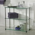 thumbnail image 2 of Convenience Concepts Designs2Go Three-Shelf Classic Clear Glass Bookcase, 2 of 7