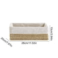 thumbnail image 3 of Handwoven Rattan Storage Basket, Durable Rectangular Organizer with Wooden Handles, Eco-Friendly Storage Solution for Clothes, Toys & Household Items, Stylish Organizer for Home Storage, 3 of 6