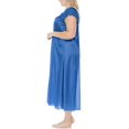 thumbnail image 4 of EZI Nightgowns for Women - Soft & Breathable Satin Night Gowns for Adult Women - Medium to Plus Size Womens Sleep Shirts - Long Mid-Length Nightgown, 4 of 9