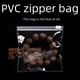 thumbnail image 1 of Bolsa de PVC con cremallera, bolsa de joyería con texto engrosado, bolsa de joyería con cuentas para jugar con texto transparente, bolsa de joyería de nogal, 1 of 5