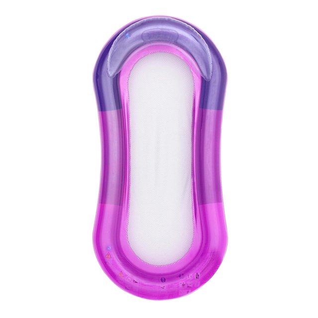 Fila flotante plegable con reposacabezas hamaca cama inflable al aire libre (rosa) Likrtyny Deportes al aire libre Salida diaria Juego de fiesta