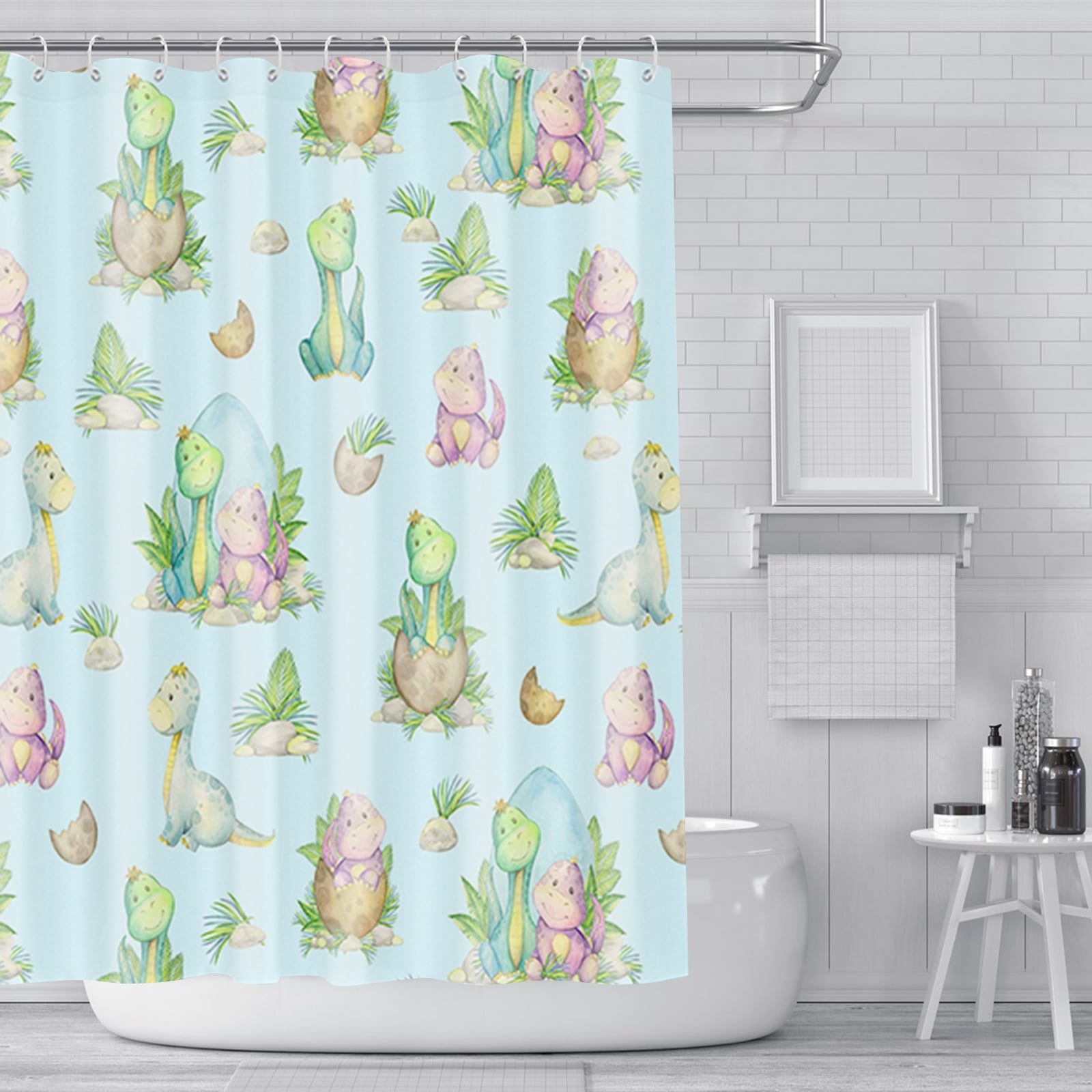 72" Starry Star Angel Waterproof Fabric Shower Curtain Liner Hooks Bathroom Mat 