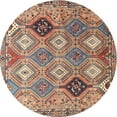 thumbnail image 1 of Ahgly Company Indoor Round Traditional Chestnut Brown Persian Area Rugs, 3' Round, 1 of 6