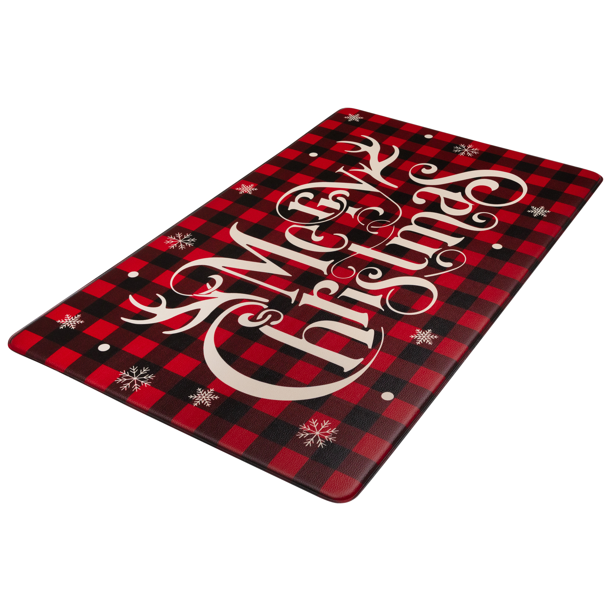 Plaid Merry Christmas Kitchen Comfort Anti-Fatigue Floor Mat - 17.75" x 29.5"