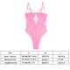 thumbnail image 4 of Las mujeres adelgazan la ropa interior atractiva de las señoras de la ropa de noche del cordón de tiras del mono, S, rosa fluorescente Sweethay XX000067-04, 4 of 7