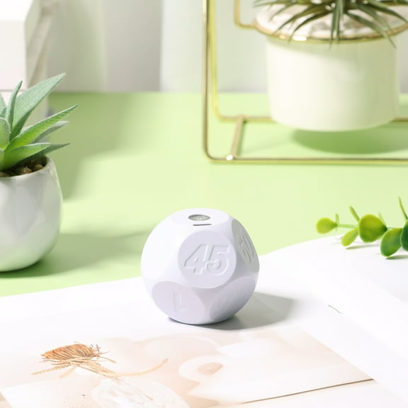Sutowe Cube Timer 12 Sided Rechargeable Flip Timer with 11 Preset Countdown Easy to Use Time Management Tool for Classroom Cooking Workout Study