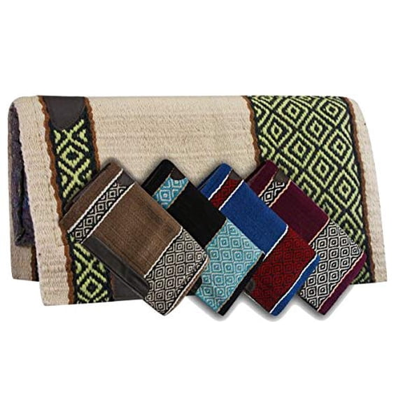 Showman 36" x 34" Cutter Style Saddle Pad w/ Diamond Design (Blue/Red)