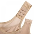 thumbnail image 7 of Women's Easy Front Close Wirefree Sports Bra,7 Front Hooks with Shoulder Adjustable Hooks Shockproof High Impact Racerback Active Padded Workout Bras,Yoga Gym Running Breathable Push Bra,30-42 Nude, 7 of 7