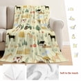 thumbnail image 5 of Cartoon Farmhouse Blanket Soft Cozy Warm Twin Blanket for Bed, Plush Fuzzy Flannel Fleece Blankets for Sofa, Cute Watercolor Cabin Animals Trees Yellow Throw Blankets for Couch Gifts, 60"x80", 5 of 9