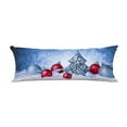 thumbnail image 1 of EREHome Merry Christmas Happy New Year Card Red Decoration Pillow Cover Body Pillowcase Pillow Protector 20x60 Inch, 1 of 1