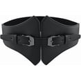 thumbnail image 4 of YooGuoGuo Women Elastic Wide Band Dress Belt Cinch Stretch Fashion Vintage Waistband PU Leather Belt Custume Cosplay Party, 4 of 6