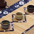thumbnail image 2 of ColoMX Posavasos de bambú tejido para taza cuadrada, posavasos para taza de té, decoraciones para mesa de té, 4 Uds., 2 of 7