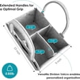 thumbnail image 2 of Caddy para pañales Castle portátil con asa caddy para pañales contenedor de almacenamiento para guardería caddy para pañales organizador para auto, 2 of 7