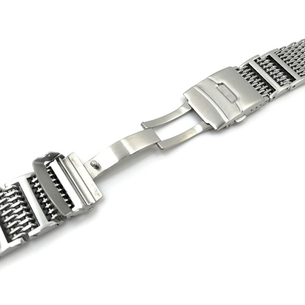 Tuibelyn 22mm Stainless Steel Shark Mesh Watch Band Strap Wrist Bracelet Strap Replacement 1816