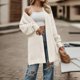 thumbnail image 4 of Gibobby Suéter de Mujer Suéter de punto suelto elegante casual de color sólido para mujer con bolsillos Prendas de abrigo de moda (Beige, M), 4 of 5