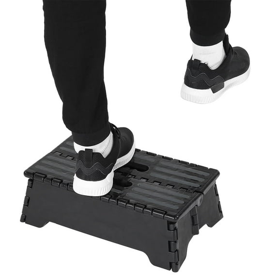 Folding Step,Portable Folding Step Stool Black Step Ladder for Elderly Pregnant Bathroom Travel Use,Step Ladder