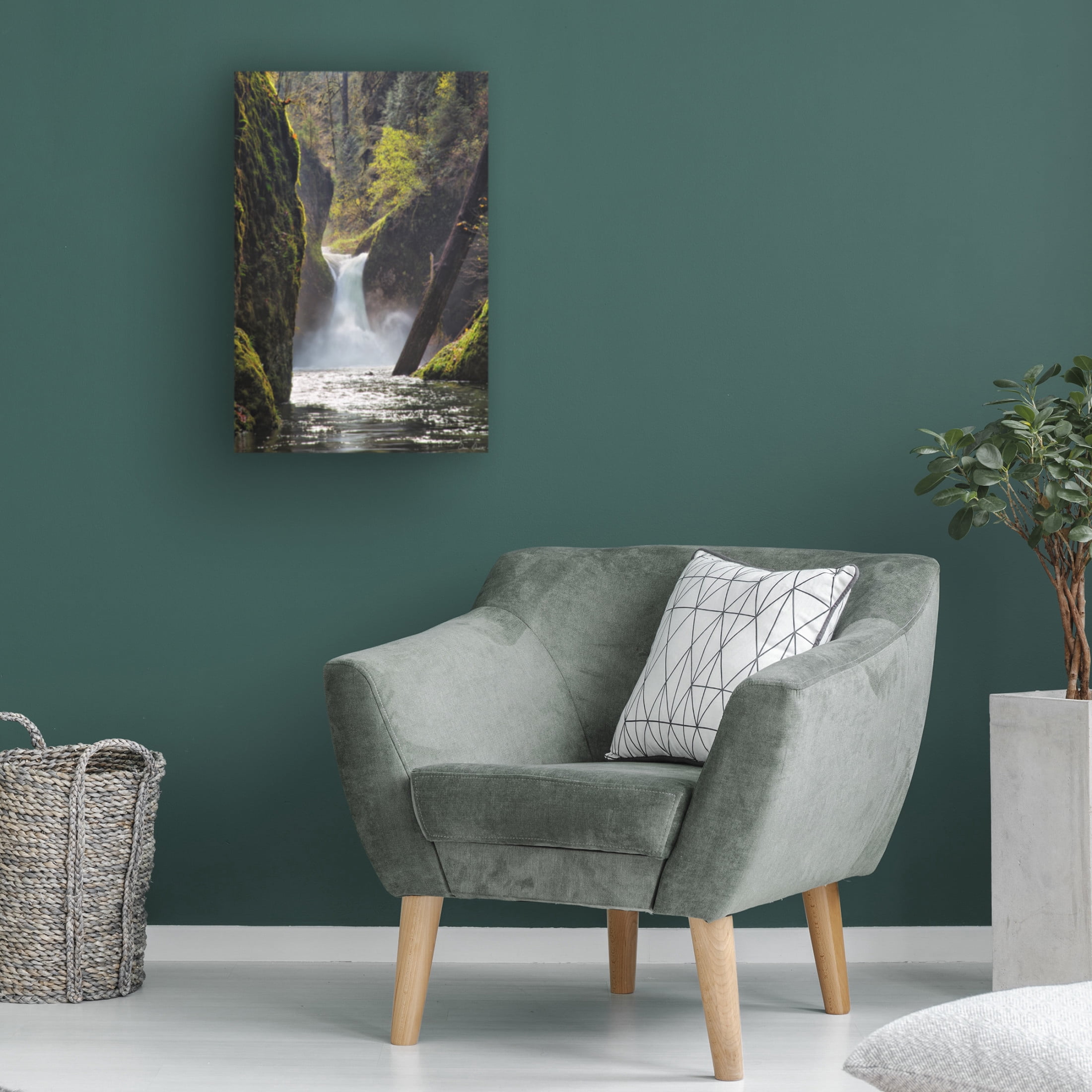 Trademark Fine Art David Drost  Rapid Waterfall II Canvas Wall Art