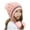 Pink, variant on Winter Beanies Women's Winter Printing Warmth Plush Protection Thick Hats with Faux Fur Pom Cuff Beanie
