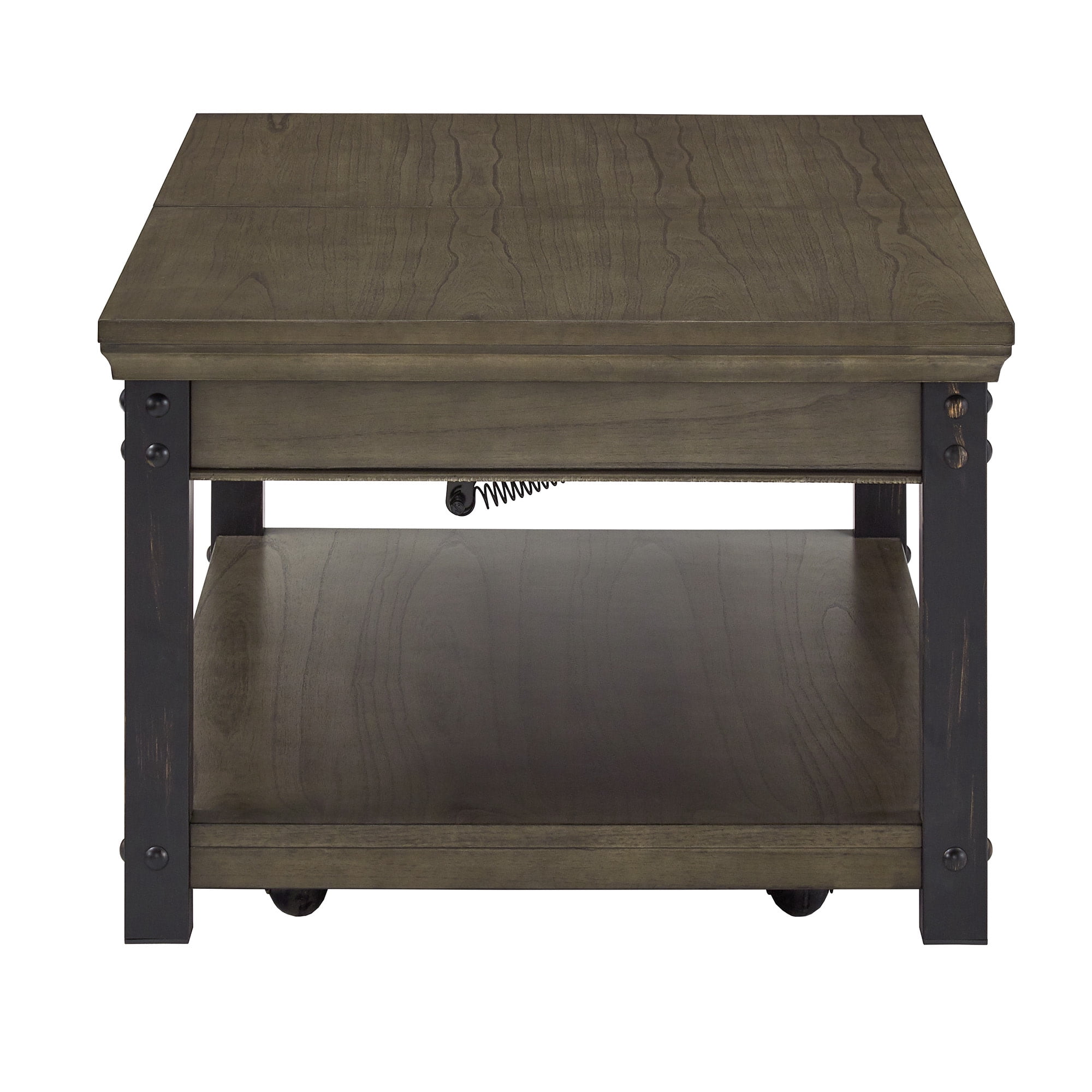 Weston Home Niccola Wood Finish Lift-Top Coffee Table, Antique Gray