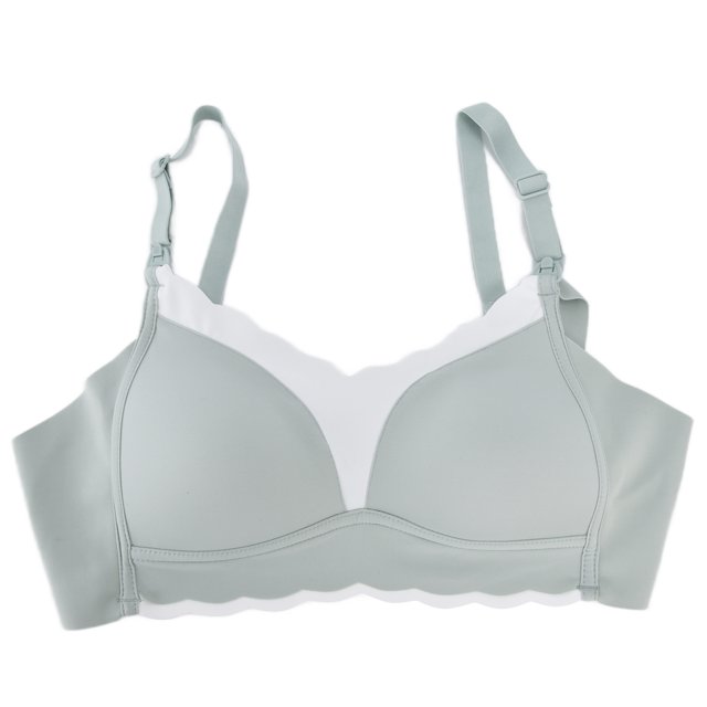 Sleeping Maternity Bra, Front Buckle Full Coverage Widen Shoulder Straps Seamless Breastfeeding Bras With Extenders Clips For Pregnancy