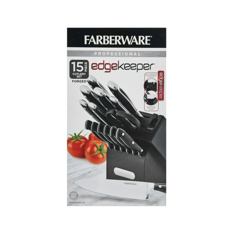 Farberware Edgekeeper® Professional 15-piece Forged Triple Riveted Knife  Block Set 