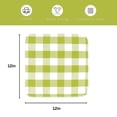 thumbnail image 2 of PurpleEssences Waffle Weave Check Plaid Kitchen Towels, 100% Cotton, 12x12, 8-Pack, Light Green/White, 2 of 6