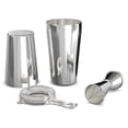 thumbnail image 1 of Cocktail Shaker Set: Professional Boston Shaker, Cocktail Strainer and Jigger Set. 4 Piece Premium Stainless Steel Bar Supplies for Awesome Cocktail M, 1 of 5