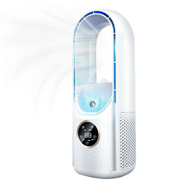USB Plug-in Bladeless Fan Portable Air Conditioner Fan with 6 Speed \u200b\u200bAdjustment, Timing Spray Cooling Fans for Home