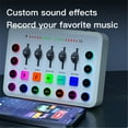 thumbnail image 2 of yeacher F11 Pro Live Streaming Audio Mixer with 48V Phantom Power, Dual XLR Mic Inputs, 4 Custom Sound Effects, RGB Lighting, and Noise Reduction for PC, Mobile, and Gaming - White, 2 of 6