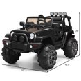 thumbnail image 2 of Costway 12V Kids Ride On Truck Car w/ Remote Control MP3 Music LED Lights Black, 2 of 10