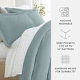 thumbnail image 4 of Noble Linens 8 Piece Solid Duvet Bundle in Ocean, King, 4 of 5