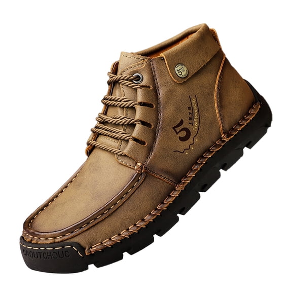 Sopiago Non Slip Work Shoes for Men Slip On Water Sneakers for Men,Mesh Sport Mens Water Shoes for Beach, Pool, Hiking or River Khaki,44
