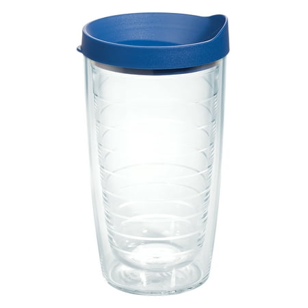 

Tervis Clear & Colorful Lidded Made in USA Double Walled Insulated Tumbler Cup Keeps Drinks Cold & Hot 24oz Brown Lid
