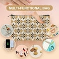 thumbnail image 6 of 4Pcs Boho Makeup Bags 5.91x9.06 inch Floral Canvas Cosmetic Bags with Zipper Canvas Travel Toiletry Pouches for Women Party Shopping Home Accessories(Orange Blue Green Gold) Colorful DIY, 6 of 9