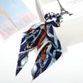 thumbnail image 3 of Coletero de gasa con lazos elásticos y flores azul oscuro, 3 of 9