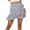 浅蓝, variant on qolati Women's Summer Stretchy Mini Skirts High Waist Floral Ruffle Wrap Tie Skirt Sexy A-Line Beach Skirt